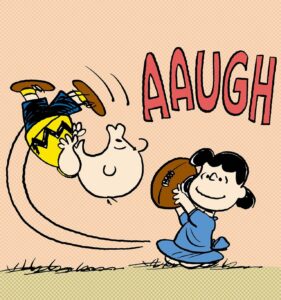 Lucy Charlie Brown football urgghh